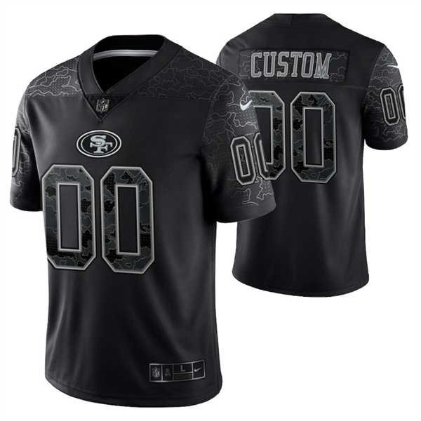 Men's San Francisco 49ers ACTIVE PLAYER Custom Black Reflective Limited Stitched Football Jersey,We sell and wholesale Men's San Francisco 49ers ACTIVE PLAYER Custom Black Reflective Limited Stitched Football Jersey on line form chian!